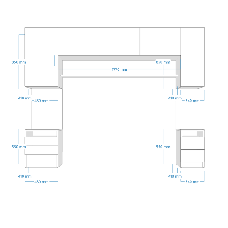 Configuration pont de lit sur mesure en 3D