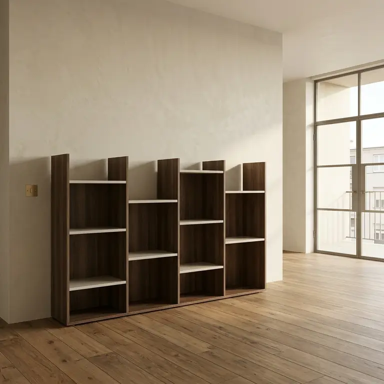 Bibliothèque basse destructurée