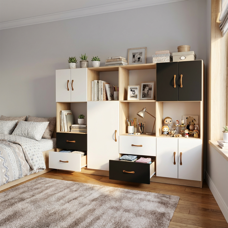 Meubles sur mesure avec coloris bois