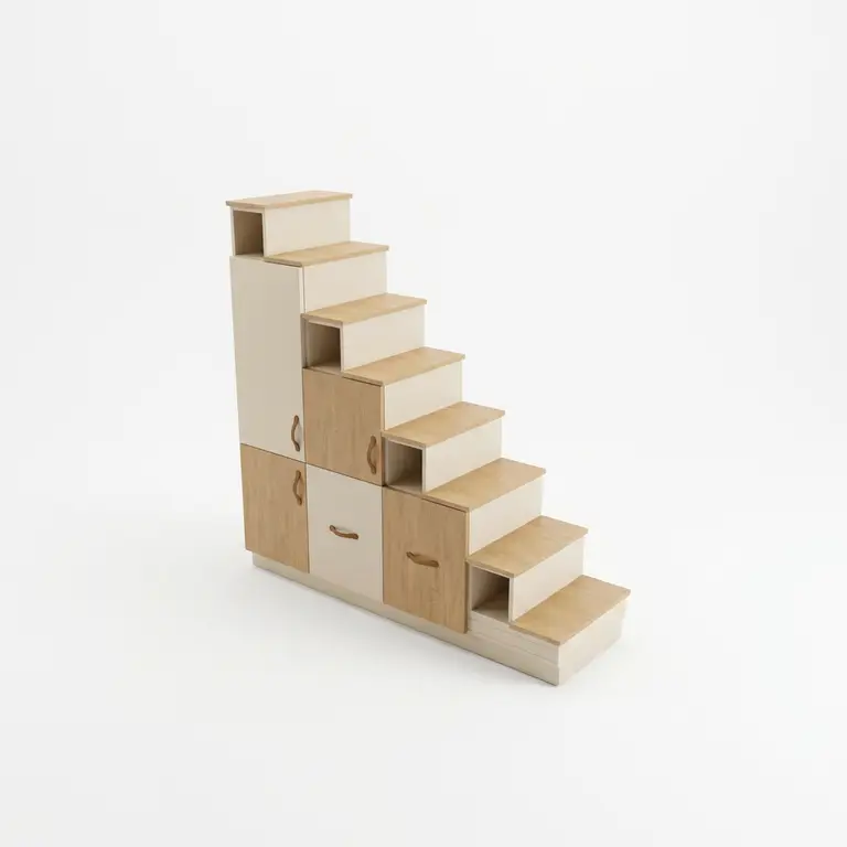 Meuble escalier sur mesure avec rangements