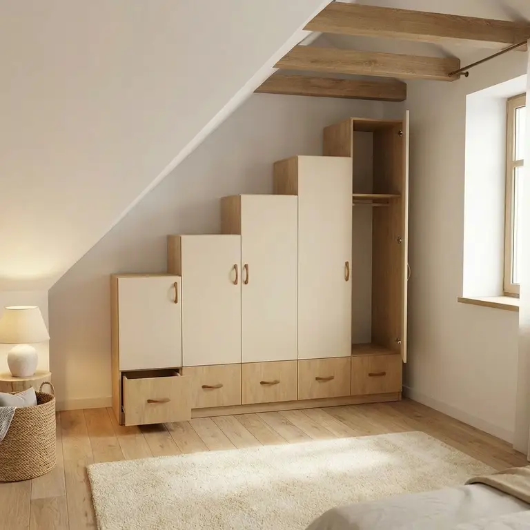 Hoge kast met variabele hoogte en deuren