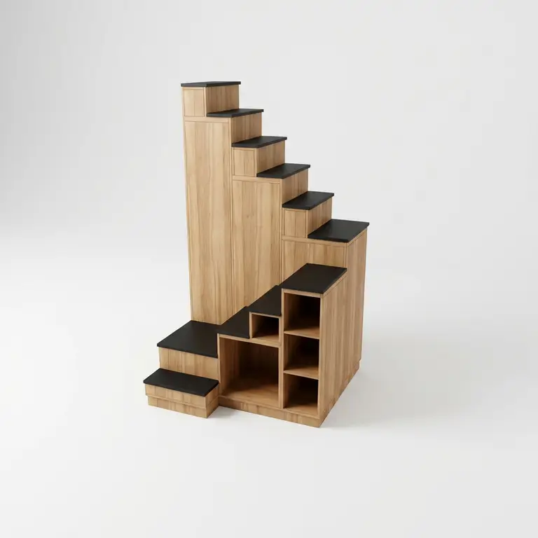 Meuble escalier petit espace colimaçon sur mesure 