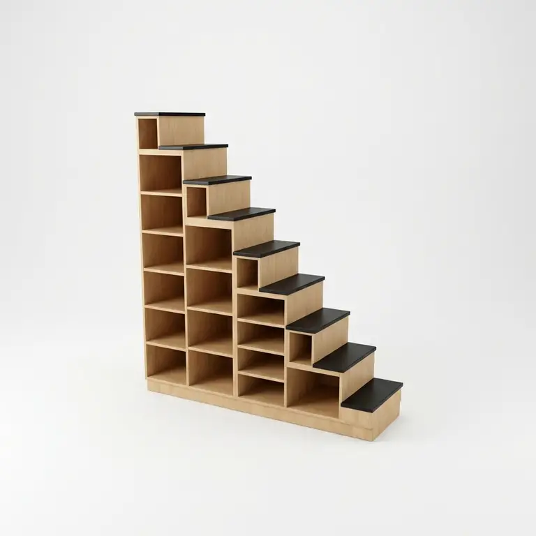 Meuble escalier bibliothèque sur mesure