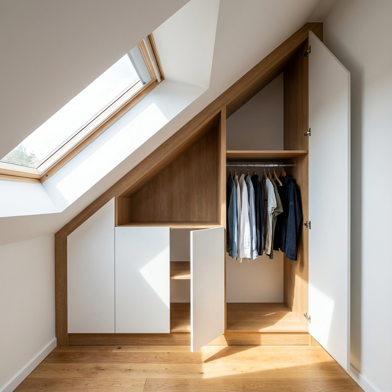 Placard sur mesure sous un toit - Vue 7