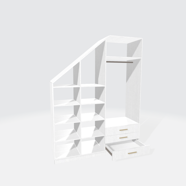 Dressing sous pente modulable blanc
