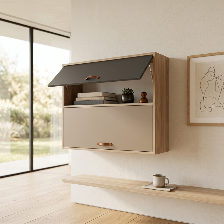 Meuble personnalisable avec double porte relevable