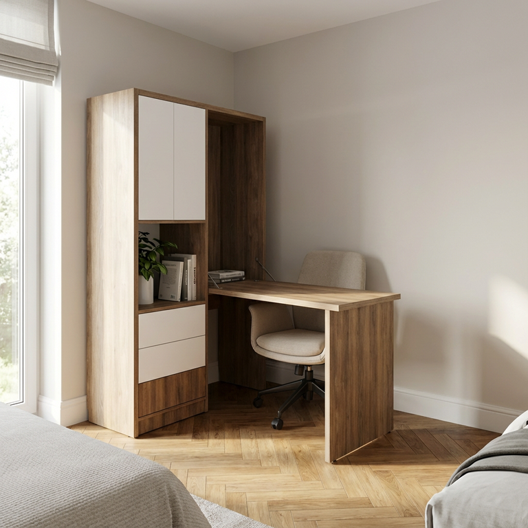 Bureau abattant avec pied sur mesure