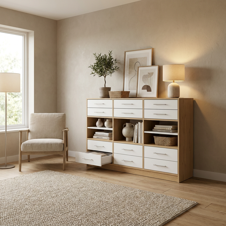 Buffet avec tiroirs sur-mesure