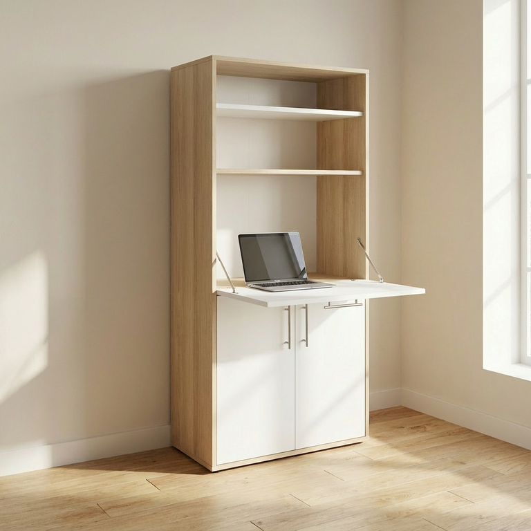 Bureau 70cm avec abattant secrétaire