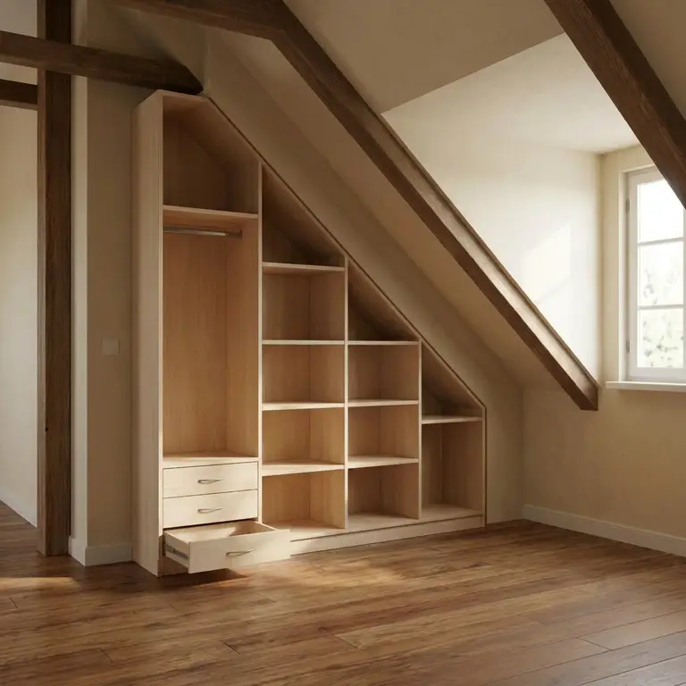 Kleedkamer onder een trap