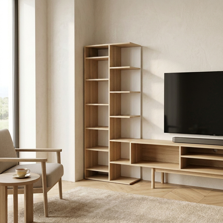 Wooden bookcase extension