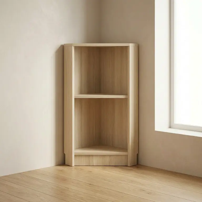 Caisson d'angle sur mesure avec étagère