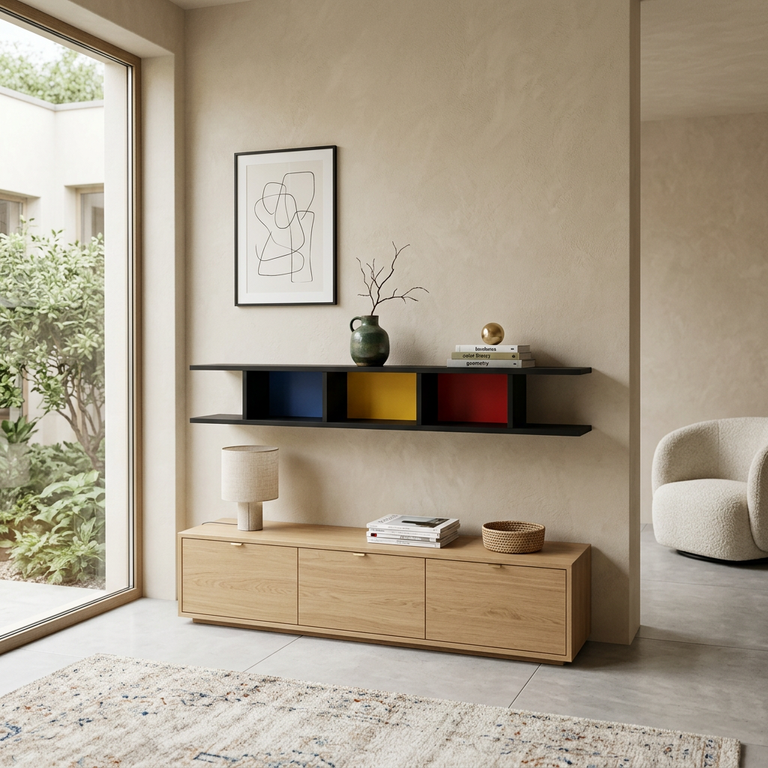 étagère murale design sur-mesure colorée