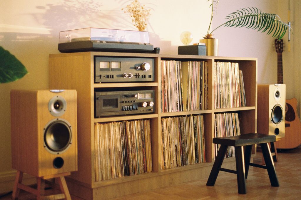 Meuble sur mesure pour platine et vinyles