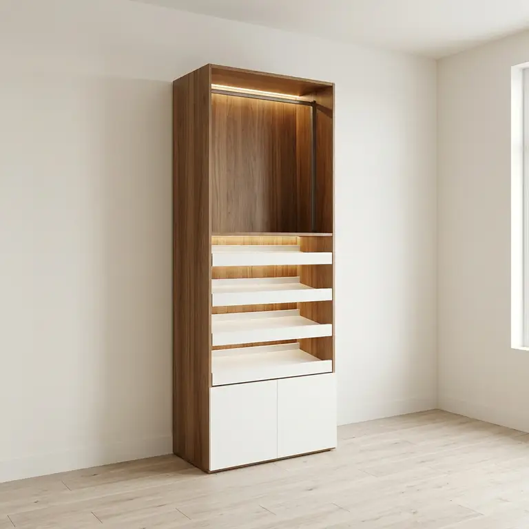 Modular entrance walk-in wardrobe