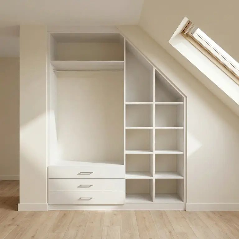 Dressing sous pente sur mesure - pente à droite