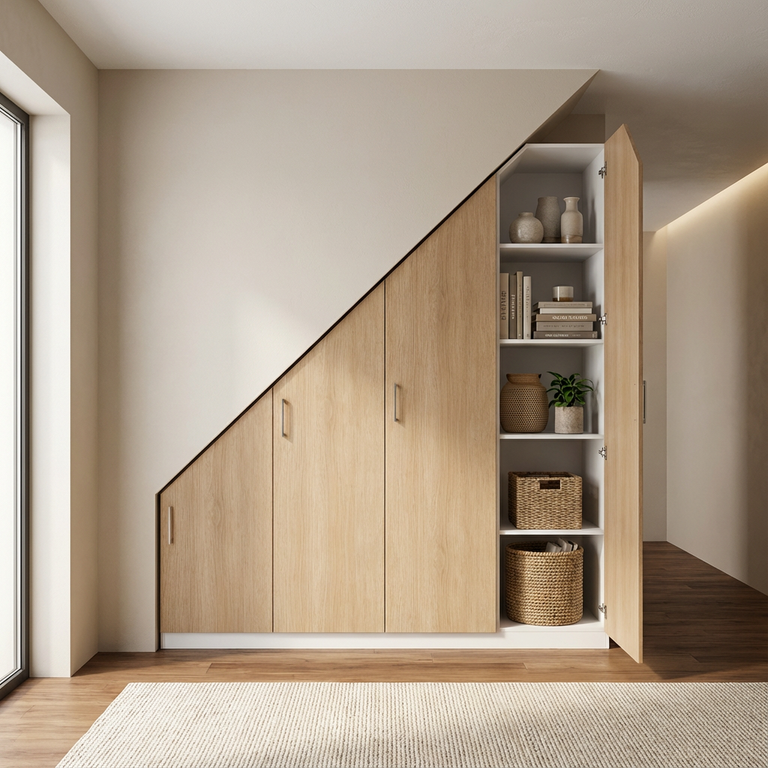 Placard sous escalier sens gauche