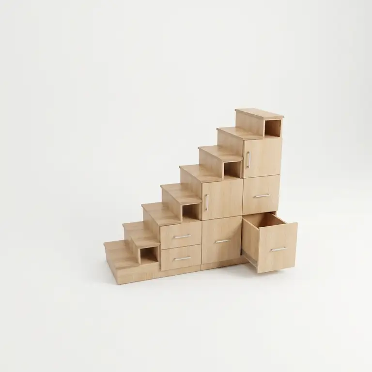 Meuble escalier en bois sur mesure