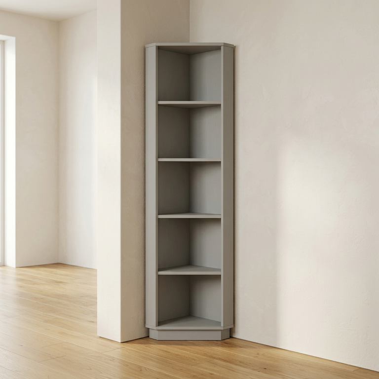 Custom-made corner shelf