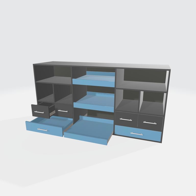 Ladekast met uittrekbare opslagruimte - Vue 3