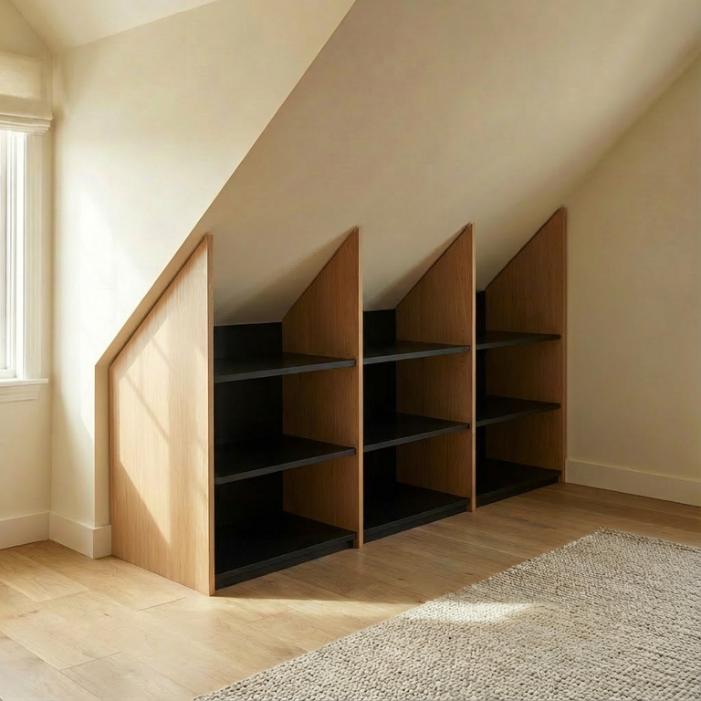 Etagère sous pente arrière pour combles