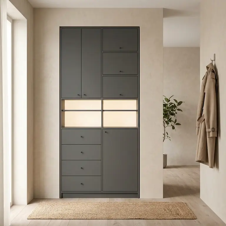 Custom-made tall entrance unit