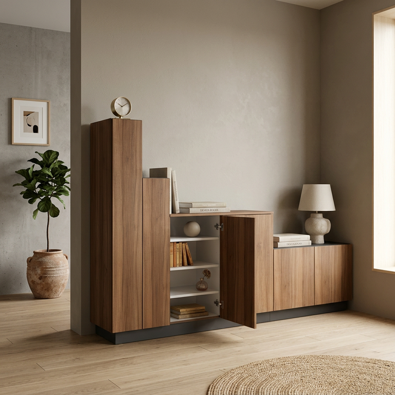 Meuble d'entrée avec assise