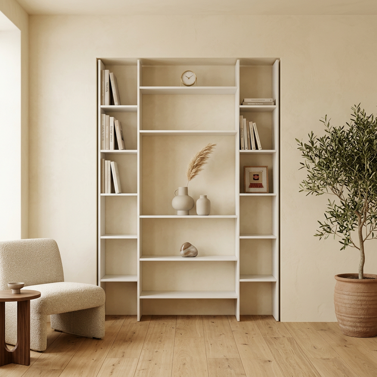 Bibliothèque claustra destructurée