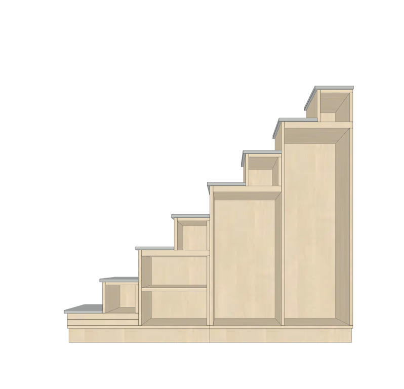 Meuble escalier melamine