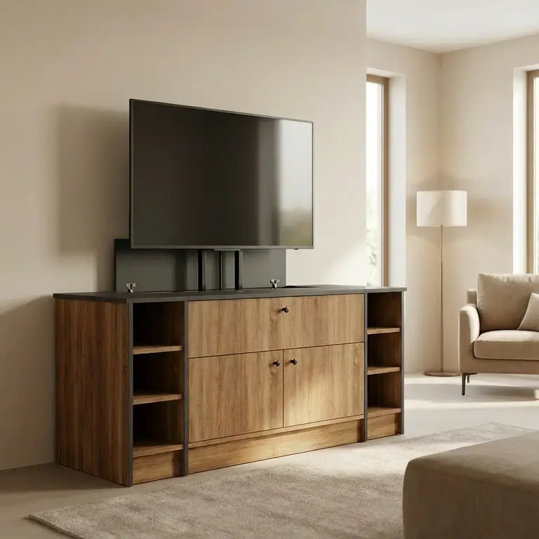 TV-unit voor gemotoriseerd liftsysteem en soundbar