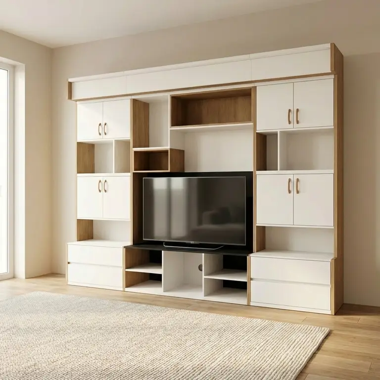 Aménagement TV sur mesure pour salon - Vue 2