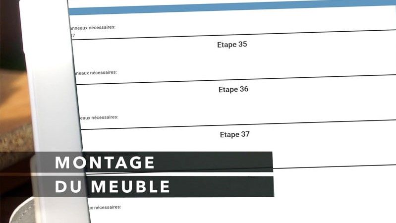 Easy-to-assemble made-to-measure furniture with electronic instructions