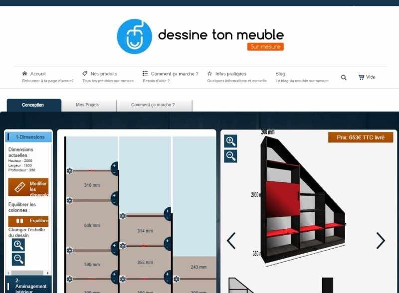 Design your own bespoke furniture on DessineTonMeuble.fr!