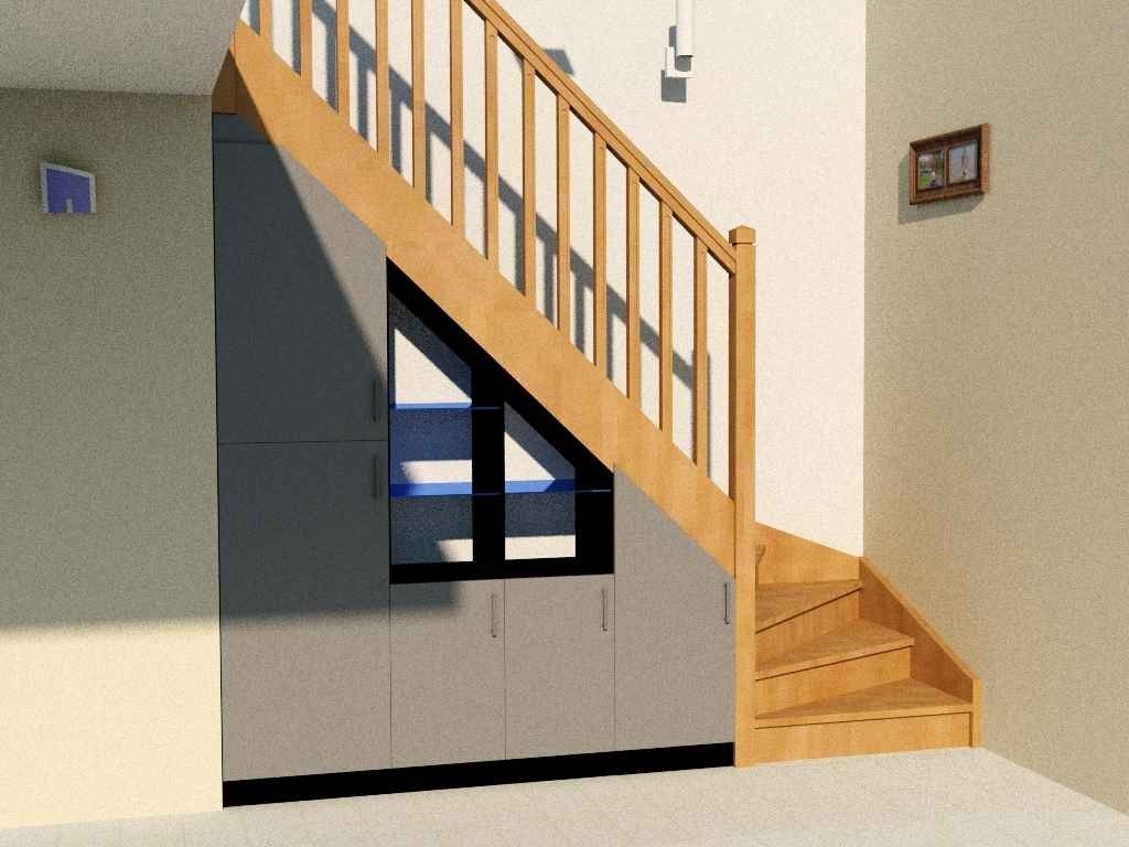 Quel aménagement sous mon escalier quart tournant ? (partie 2)