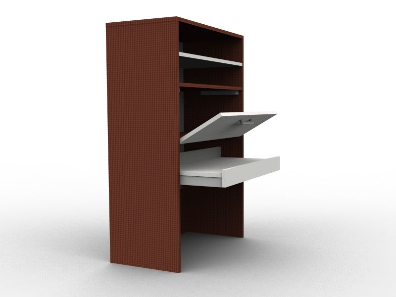 Desk with secretary flap