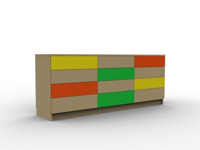 A designer chest of drawers