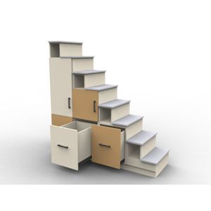 Staircase with storage doors, Usu model