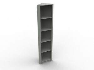 Custom-made corner bookcase, Virginia model