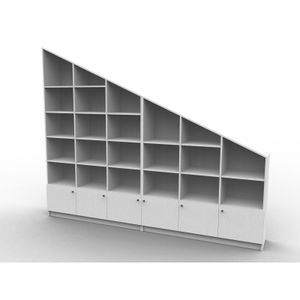 Custom-made under slope bookshelf, Large model