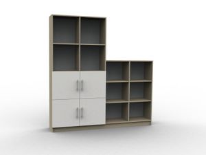 Custom wood design bookcase