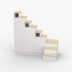 Meuble escalier quart tournant droit modulable