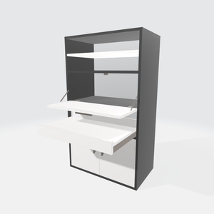 Bureau 80cm avec abattant secrétaire