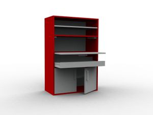 Bureau 80cm avec abattant secrétaire