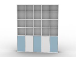 Customizable shelves with doors