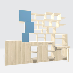 Original and unstructured multifunctional piece of furniture