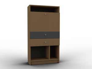 Bureau abattant secrétaire sur-mesure finition bois