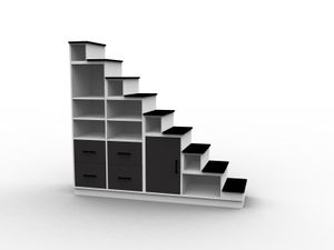 Cube staircase, custom-made drawer