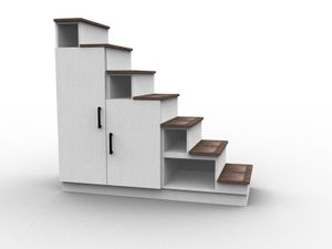 Staircase with custom-made storage