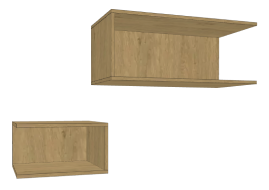 Éléments de niche couleur bois pour meuble sur mesure