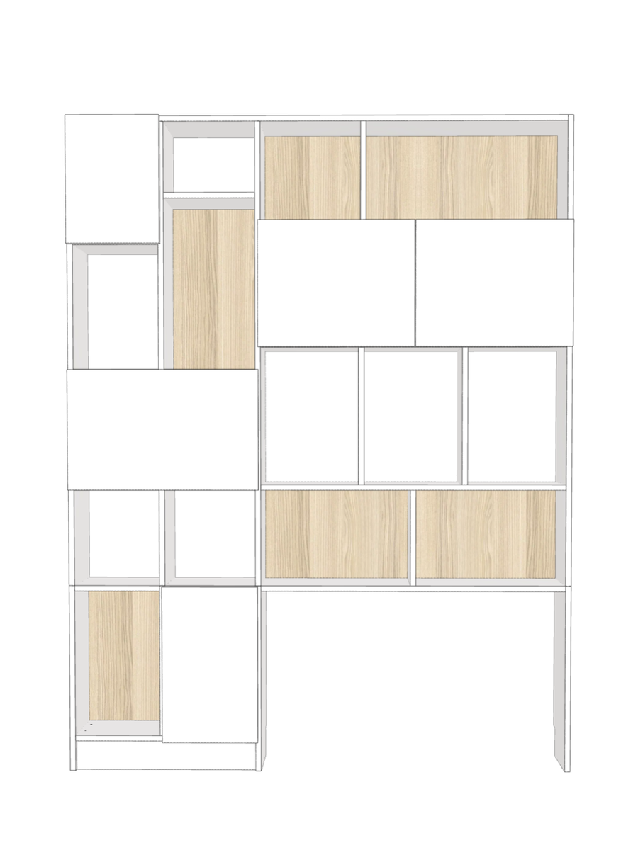 Meuble sur mesure fond partiel